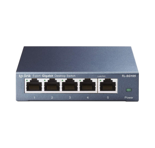 TP-Link TL-SG105 | 5 Port Gigabit Unmanaged Ethernet Network Switch, Ethernet Splitter | Plug & Play | Fanless Metal Design | Shielded Ports | Traffic Optimization 